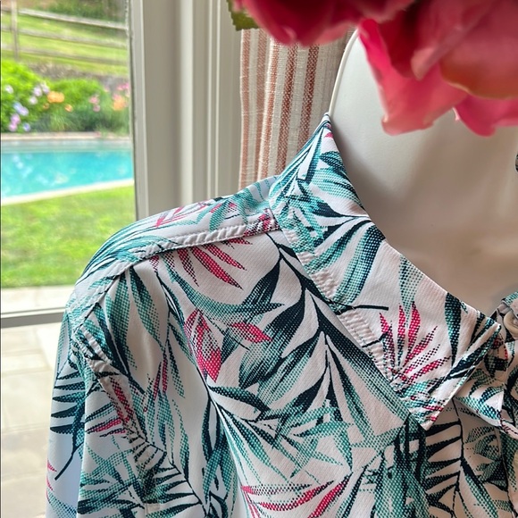 Reel Legends Cream Ruffled Long Sleeve Button Down Shirt - Picture 4 of 11